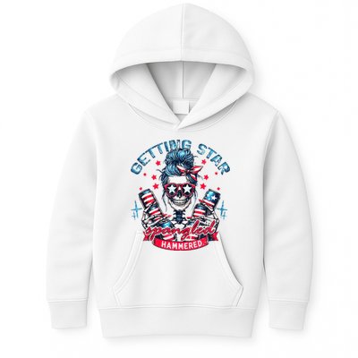 Getting Star Spangled Hammered Skeleton Kids Hoodie