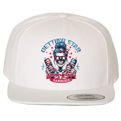 Getting Star Spangled Hammered Skeleton Wool Snapback Cap
