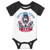 Getting Star Spangled Hammered Skeleton Infant Baby Jersey Bodysuit