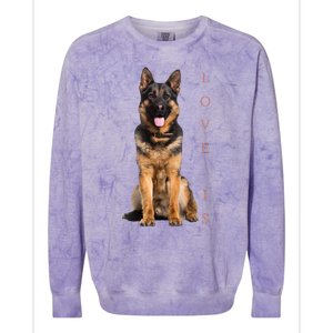 German Shepherd Shepard Dog Mom Dad Love Pet Puppy Colorblast Crewneck Sweatshirt