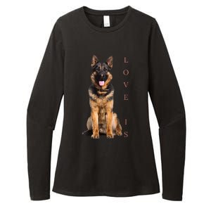 German Shepherd Shepard Dog Mom Dad Love Pet Puppy Womens CVC Long Sleeve Shirt