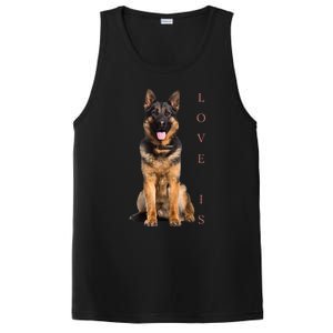 German Shepherd Shepard Dog Mom Dad Love Pet Puppy PosiCharge Competitor Tank