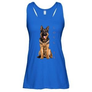 German Shepherd Shepard Dog Mom Dad Love Pet Puppy Ladies Essential Flowy Tank