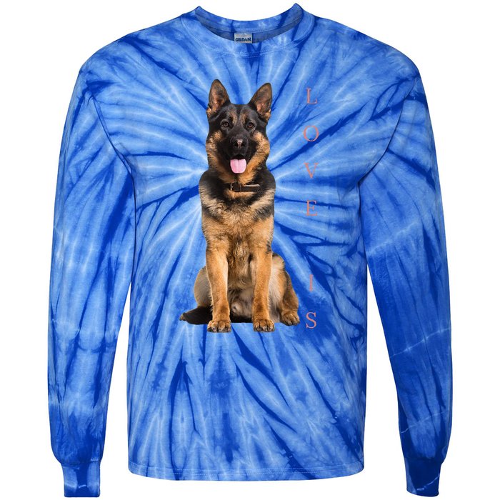 German Shepherd Shepard Dog Mom Dad Love Pet Puppy Tie-Dye Long Sleeve Shirt