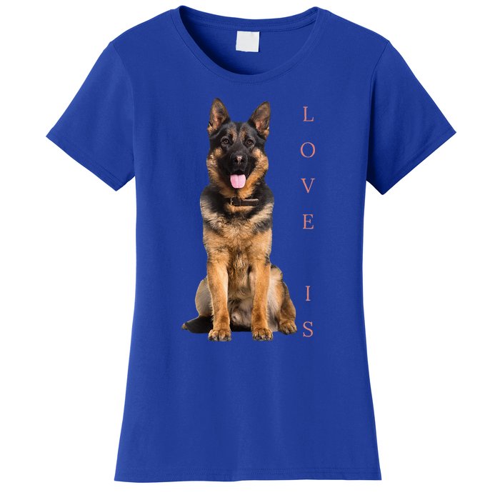 German Shepherd Shepard Dog Mom Dad Love Pet Puppy Women's T-Shirt