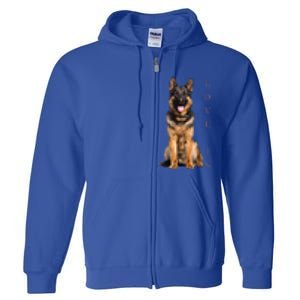 German Shepherd Shepard Dog Mom Dad Love Pet Puppy Full Zip Hoodie