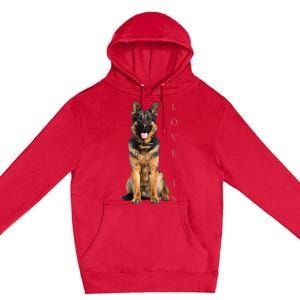 German Shepherd Shepard Dog Mom Dad Love Pet Puppy Premium Pullover Hoodie