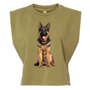 German Shepherd Shepard Dog Mom Dad Love Pet Puppy Garment-Dyed Women's Muscle Tee