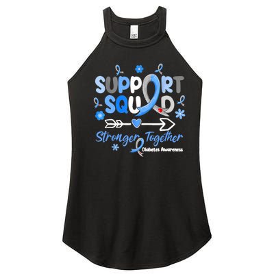 Groovy Support Squad Blue Ribbon Diabetes Awareness Women’s Perfect Tri Rocker Tank