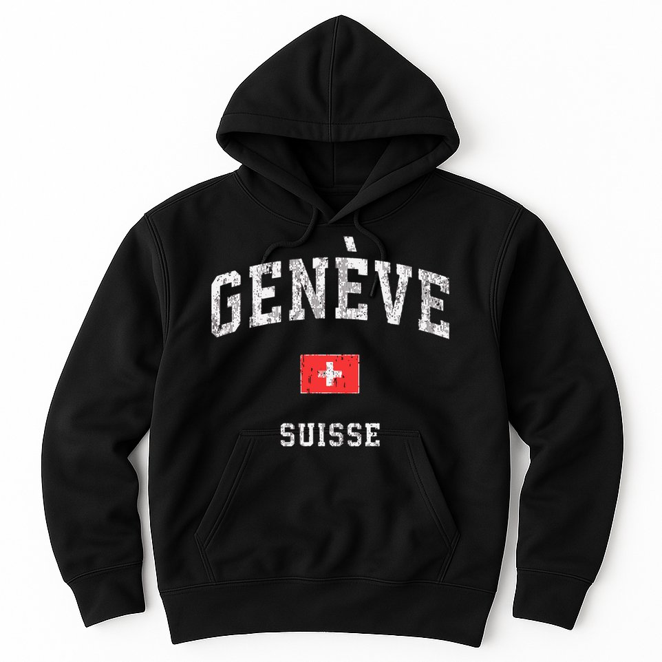 Geneva Suisse Switzerland Sports Vintage Hoodie