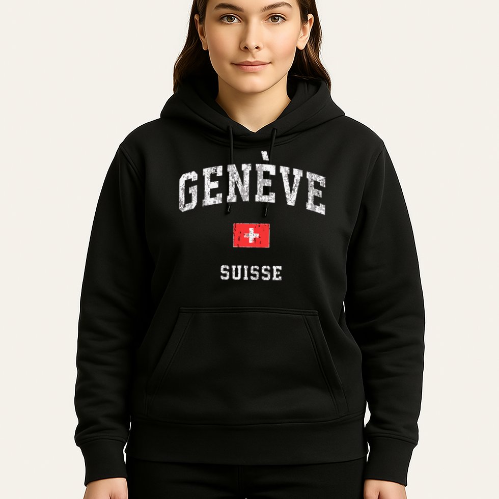 Geneva Suisse Switzerland Sports Vintage Hoodie