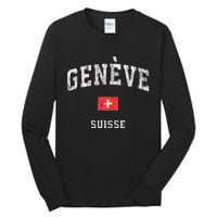 Geneva Suisse Switzerland Sports Vintage Tall Long Sleeve T-Shirt