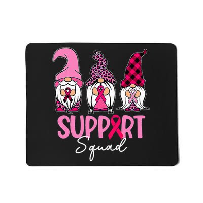 Gnomes Support Squad Breast Cancer Awareness Pink Ribbon Mousepad