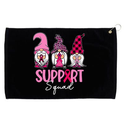 Gnomes Support Squad Breast Cancer Awareness Pink Ribbon Grommeted Golf Towel