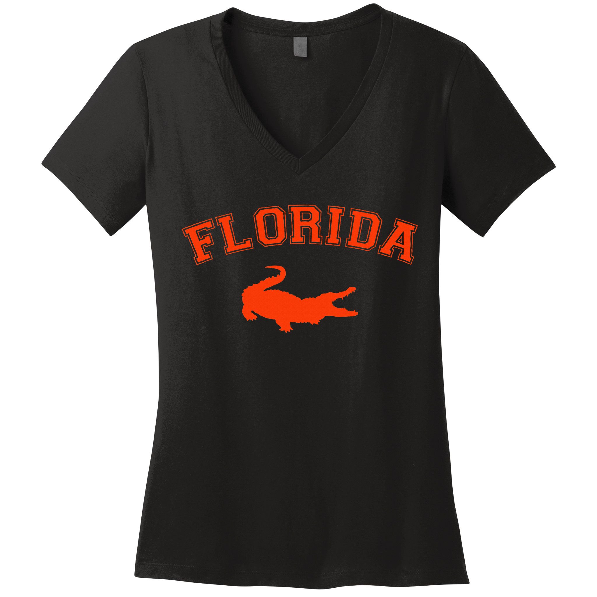 Gator School Sports Fan Team Spirit Mascot Heart Gift Women's V-Neck T-Shirt