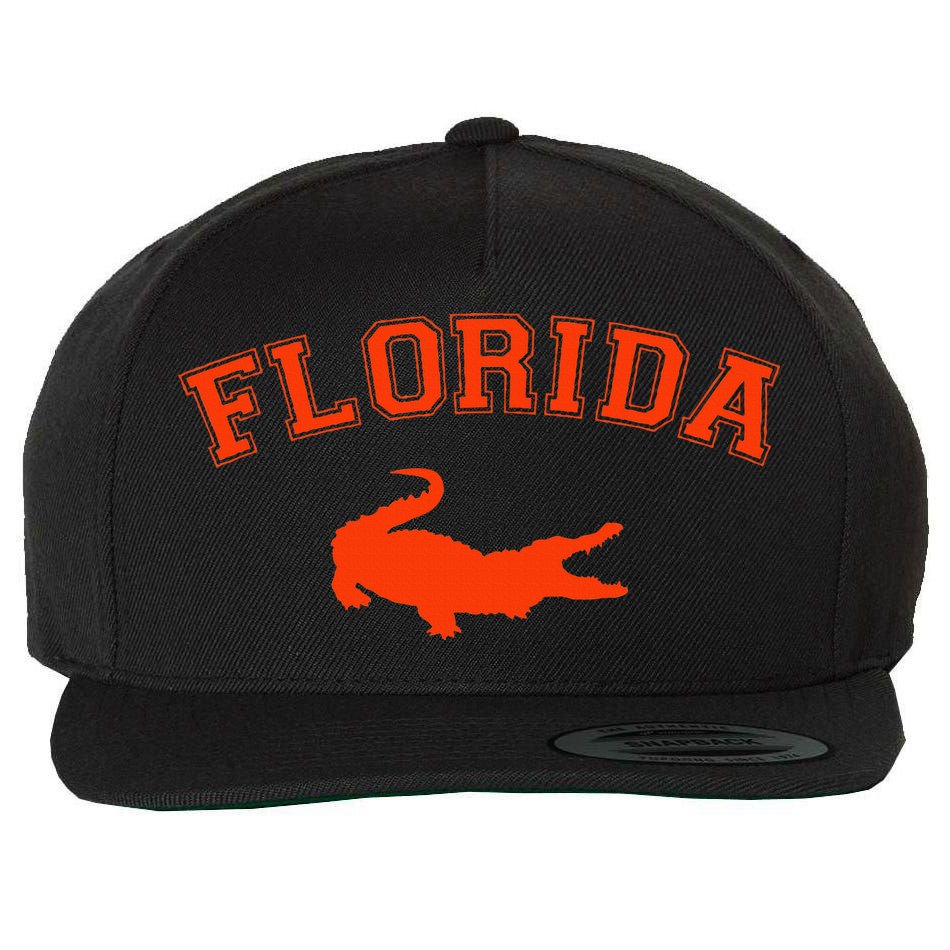 Gator School Sports Fan Team Spirit Mascot Heart Gift Wool Snapback Cap