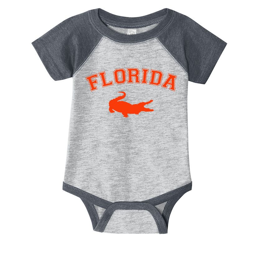 Gator School Sports Fan Team Spirit Mascot Heart Gift Infant Baby Jersey Bodysuit