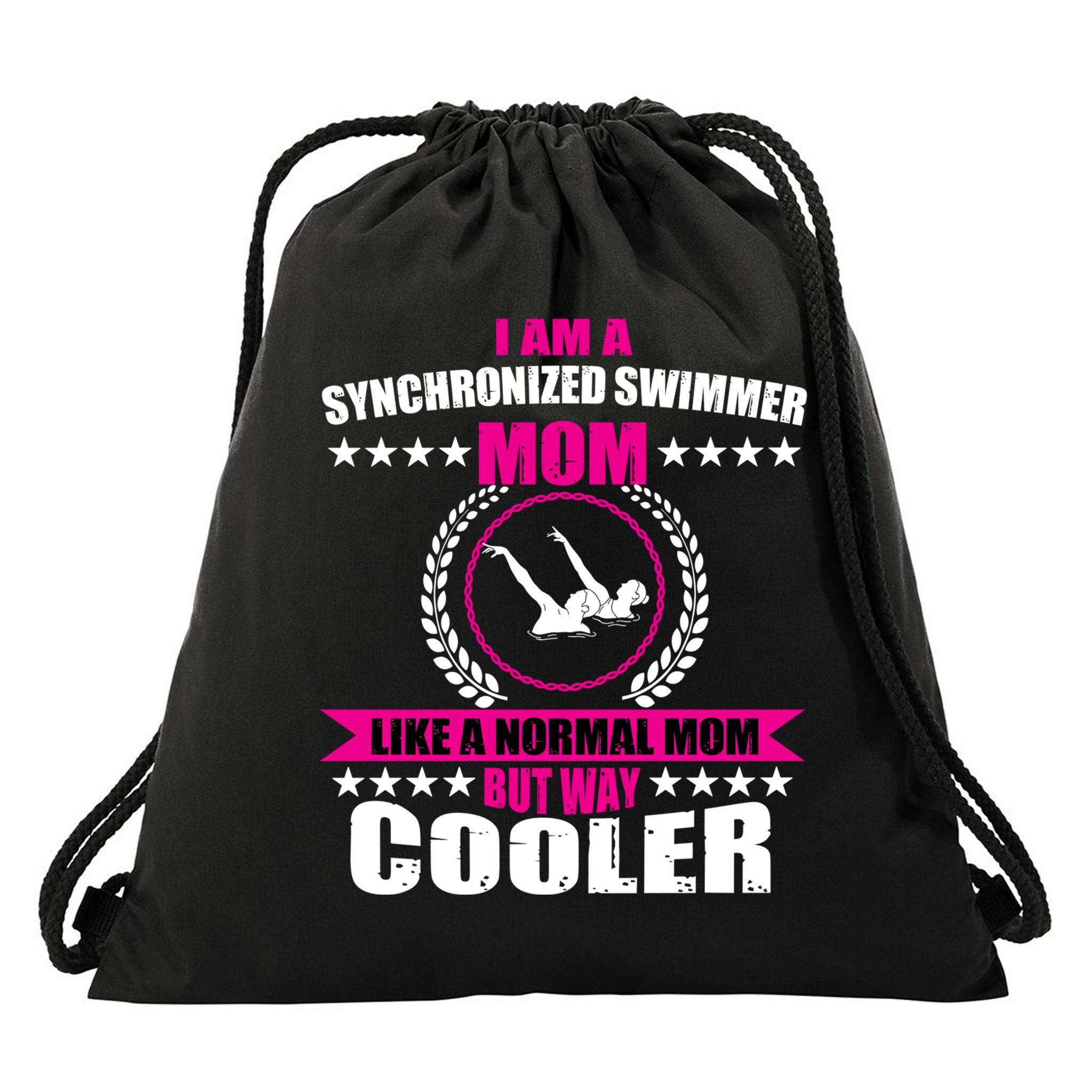 Great Synchronized Swimming Mom Design Synchro Gift Drawstring Bag
