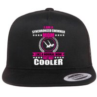 Great Synchronized Swimming Mom Design Synchro Gift Flat Bill Trucker Hat