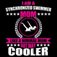 Great Synchronized Swimming Mom Design Synchro Gift Flat Bill Trucker Hat