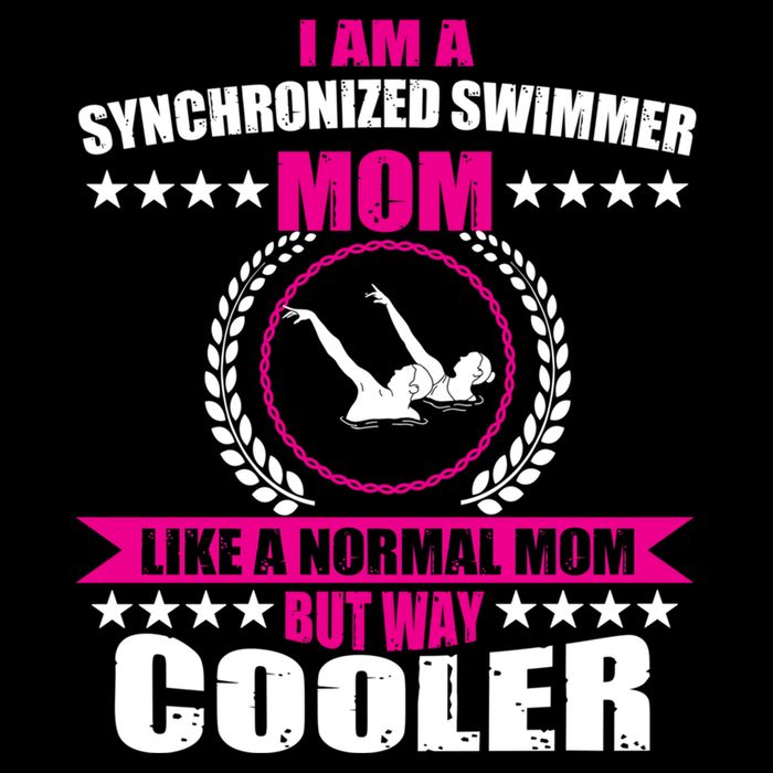 Great Synchronized Swimming Mom Design Synchro Gift Flat Bill Trucker Hat