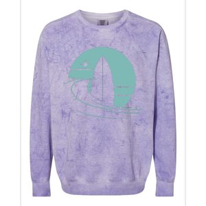 Graphic Sun Surf And Waves Colorblast Crewneck Sweatshirt