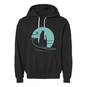 Graphic Sun Surf And Waves Garment-Dyed Fleece Hoodie