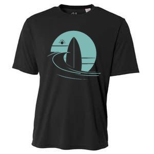 Graphic Sun Surf And Waves Cooling Performance Crew T-Shirt