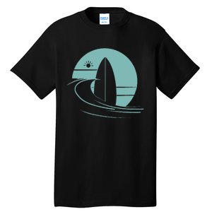 Graphic Sun Surf And Waves Tall T-Shirt