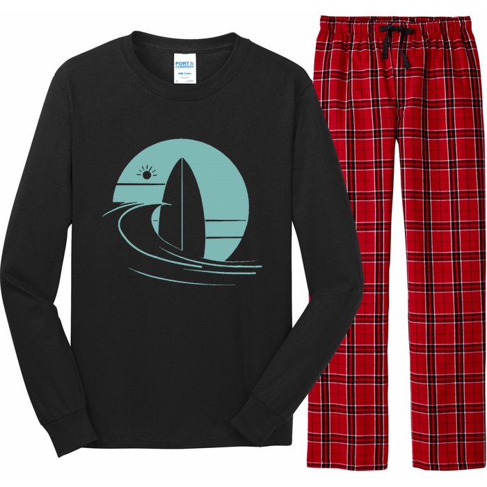 Graphic Sun Surf And Waves Long Sleeve Pajama Set