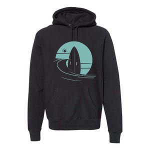 Graphic Sun Surf And Waves Premium Hoodie