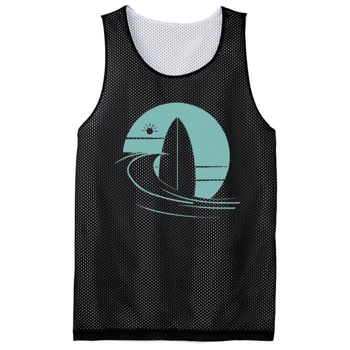 Graphic Sun Surf And Waves Mesh Reversible Basketball Jersey Tank