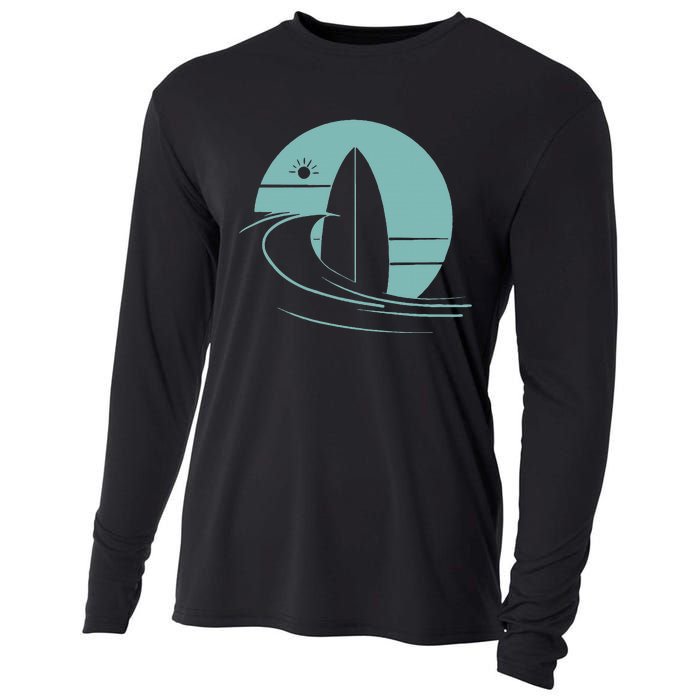 Graphic Sun Surf And Waves Cooling Performance Long Sleeve Crew