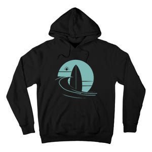 Graphic Sun Surf And Waves Tall Hoodie