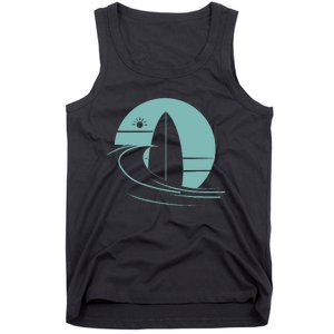 Graphic Sun Surf And Waves Tank Top