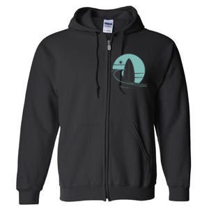 Graphic Sun Surf And Waves Full Zip Hoodie