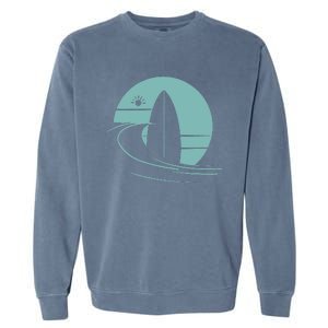 Graphic Sun Surf And Waves Garment-Dyed Sweatshirt