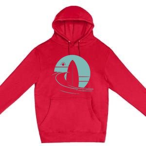 Graphic Sun Surf And Waves Premium Pullover Hoodie