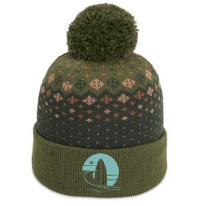 Graphic Sun Surf And Waves The Baniff Cuffed Pom Beanie