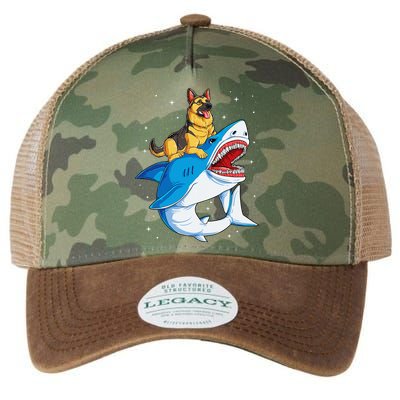 German Shepherd Shark Space Galaxy Jawsome Legacy Tie Dye Trucker Hat