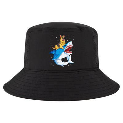 German Shepherd Shark Space Galaxy Jawsome Cool Comfort Performance Bucket Hat