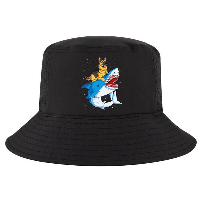 German Shepherd Shark Space Galaxy Jawsome Cool Comfort Performance Bucket Hat