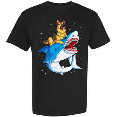 German Shepherd Shark Space Galaxy Jawsome Garment-Dyed Heavyweight T-Shirt