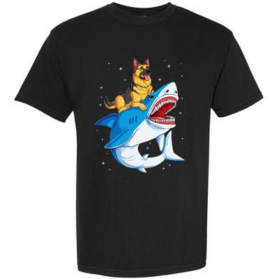 German Shepherd Shark Space Galaxy Jawsome Garment-Dyed Heavyweight T-Shirt