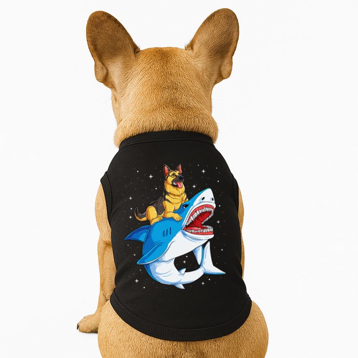 German Shepherd Shark Space Galaxy Jawsome Doggie Tank