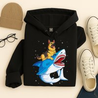 German Shepherd Shark Space Galaxy Jawsome Hoodie