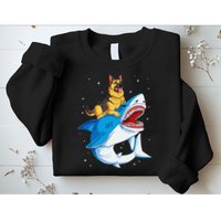 German Shepherd Shark Space Galaxy Jawsome Sweatshirt