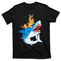 German Shepherd Shark Space Galaxy Jawsome T-Shirt