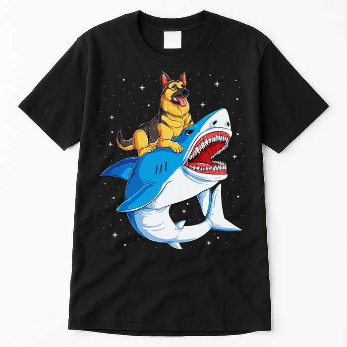 German Shepherd Shark Space Galaxy Jawsome Tall T-Shirt