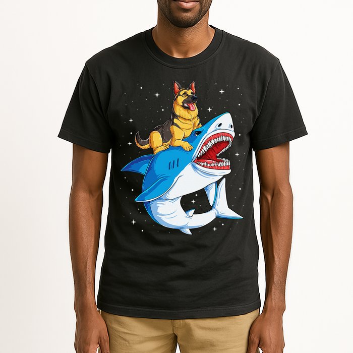 German Shepherd Shark Space Galaxy Jawsome Tall T-Shirt